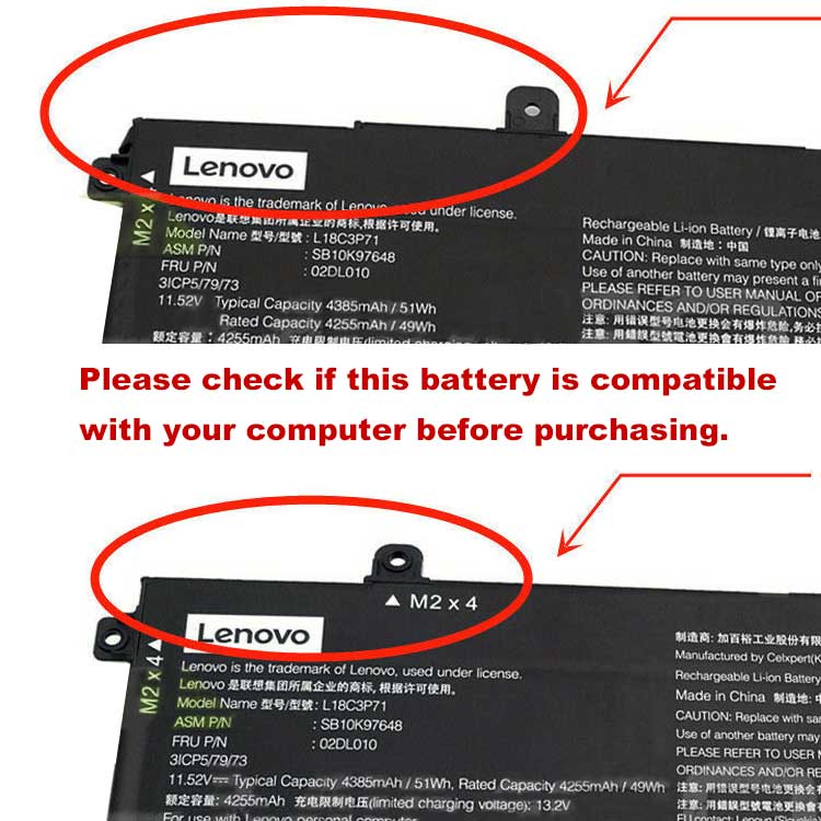 LENOVO L18C3P71 batería
